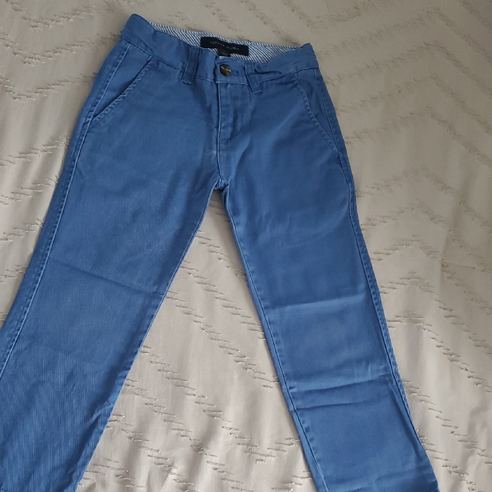 Tommy Hilfiger Blue and Red Striped Pants